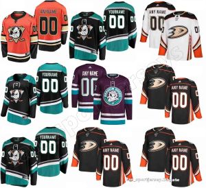 Personnalisez les maillots de hockey Anaheim''Ducks'' 11 Trevor Zegras 8 SELANNE 38 Derek Grant 14 Adam Henrique 21 Isac Lundestrom 37 Mason McTavish 16 Ryan Strome Mans Womans Youth