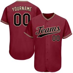 Personnalisez le maillot de baseball avec le logo brodé pointez tous les numéros n'importe quel nom n'importe quelle équipe rétro hommes femmes jeunesse jersey chemises S-3XL