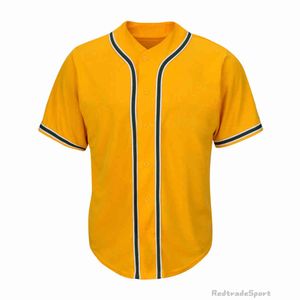 Personnalisez les maillots de baseball Vintage Logo vierge Cousu Nom Numéro Bleu Vert Crème Noir Blanc Rouge Hommes Femmes Enfants Jeunesse S-XXXL 1MJ9N