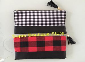 Personalice el bolso de maquillaje a cuadros de búfalo de buena calidad, 2 colores listos para enviar en stock, bolsos de mano, bolso de cosméticos, bolso de mano para mujer, conjunto 8391606