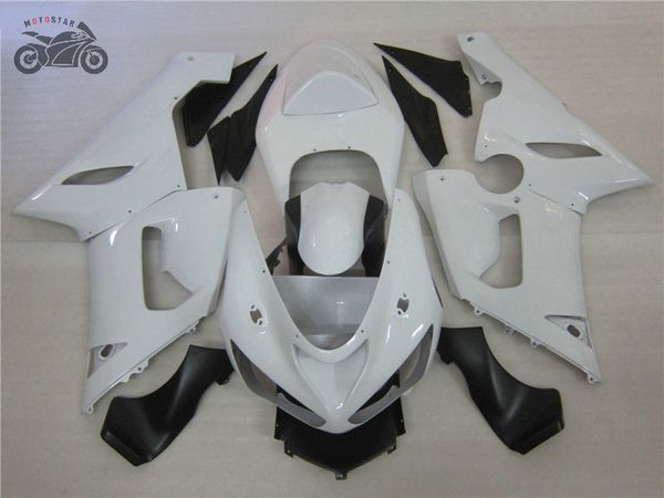 Kit de carénage chinois personnalisé pour Kawasaki Ninja 2005 2006 ZX-6R ZX6R 636 05 06, pièces de carrosserie de rechange blanc brillant