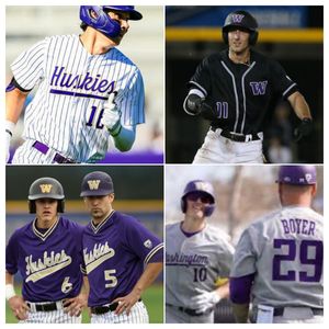 Personnaliser les vêtements de baseball universitaires personnalisés Washington Huskies NCAA Baseball Braedon Terry Carson Ohland Luke Rohleder Jase Evangelista Cam Clayton Aiva Arquette