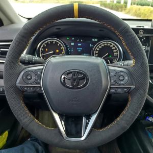 Aanpassen Comfortabele Suède Auto Stuurhoes Voor Toyota Camry 2018-2019 Avalon 2019 RAV4 2019 Corolla 2019-2020