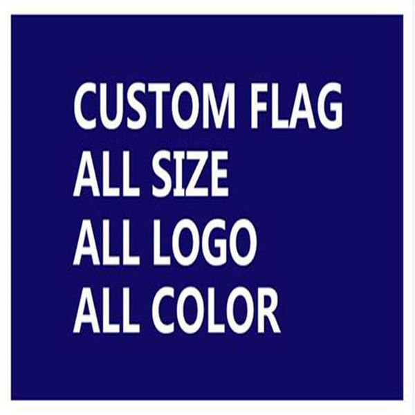 Personalizar Bandera de impresión personalizada Diseño de banner Totalmente de alta calidad 90x150 cm 3x5 pies Listo para enviar Stock 100% Poliéster283I