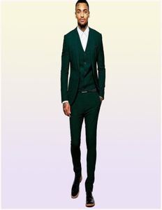 Personnaliser le design vert foncé hommes smokings de mariage pic revers côté ventilation marié smoking hommes mariagedînerDarty robe veste pantalon cravate 3376120