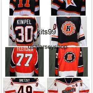 Personnalisez ECHL Fort Wayne Komets Hommes Femmes Enfants 49 Brent Gretzky 30 Kimpel 100% Broderie Hockey Maillots Goalit Cut