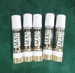 Aanpassen van lege Mad Labs Tank verstuiver Diposable Vape Pen Pod-verpakking 1,0 ml 0,8 ml 510 draad Live hars keramische spoelcartridge