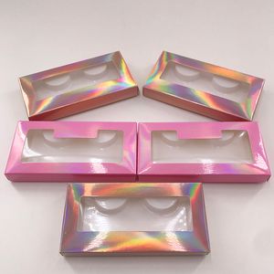 Caja de pestañas personalizada, embalaje de pestañas rectangulares vacíos de papel suave, viene con bandeja blanca para pestañas de visón reales espectaculares