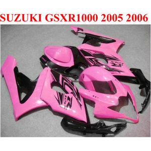 Kit de carénage personnalisé pour SUZUKI 2005 2006 GSXR1000, kits de carrosserie 05 06 GSX-R1000 K5 K6, ensemble de carénages en plastique noir rose SX58