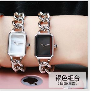 Personnaliser la marque de mode première chaîne montre petit ami lien Quartz montre-bracelet femmes hommes couple coquille rectangle horloge vintag271a