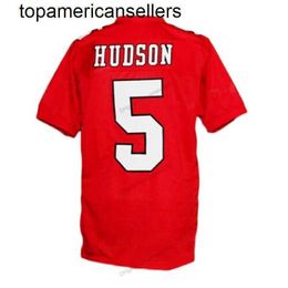 Pas Finn Hudson #5 Glee TV voetbaljersey film Red Stitched Cory Monteith Any Name Number S-4XL aan