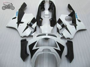Kits de carénage de moto personnalisés pour KAWASAKI Ninja 94- 97 ZX-6R, ensemble de carénages ABS blanc noir ZX 6R ZX6R 1994 1995 1996 1997