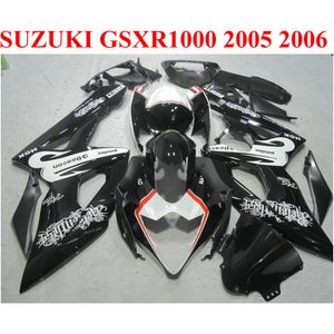 Personalizar piezas de motocicleta para SUZUKI GSXR1000 2005 2006 kit de carenado K5 K6 05 06 GSXR 1000 blanco negro Beacon carenados set EF82