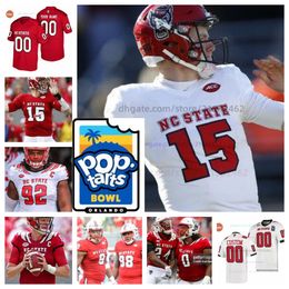 Aanpassen NC State Brennan Armstrong Wolfpack voetbalshirts NCAA College Heren Dames Jeugd allemaal gestikt 11 Payton Wilson 80 Bradley Rozner Shyheim Battle