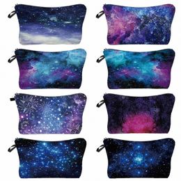 Personnaliser joli sac de maquillage imprimé ciel étoilé coloré beau modèle de paysage sacs à cosmétiques pour femmes porte-monnaie de haute qualité t1Xb #