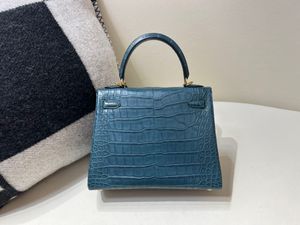 Personnalisez le sac en cuir de crocodile réel fait à la main avec la qualité de miroir de la plus haute qualité sac pour femmes en cuir d'origine file de cire française