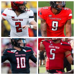 Personnalisez le maillot de football universitaire Texas Tech TTU n'importe quel nom n'importe quel numéro Behren Morton Cameron Watts Tahj Brooks Armand Shyne Michael Crabtree Alan Bowman