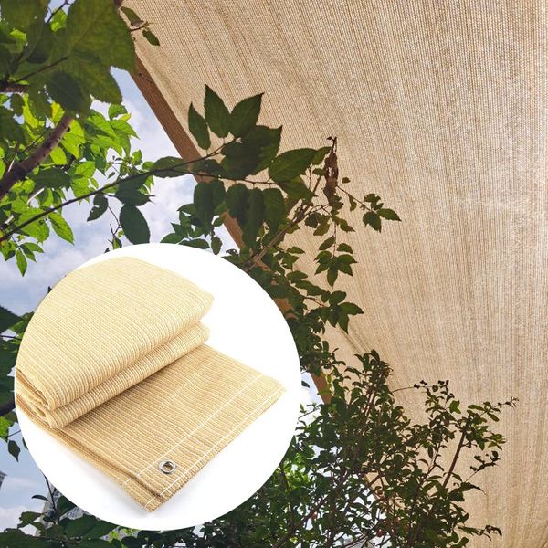 Personalizar espesas beige anti-uv Sun Shade Net Terrace Home Safety Fence Net Garden Patio Plantas cubren toldos de sombra Vela de sombra