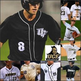 Personnalisez le maillot de baseball UCF Knights AJ Nessler Lex Boedicker Cade Boxrucker Mikey Kluska Andrew Estrella Corey Robinson Chase Centala Zack Bennett