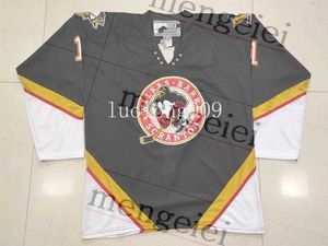 Maillot de hockey personnalisé Wilkes Barre Scranton Penguins 1 de DWIGHT, broderie cousue avec n'importe quel numéro et nom