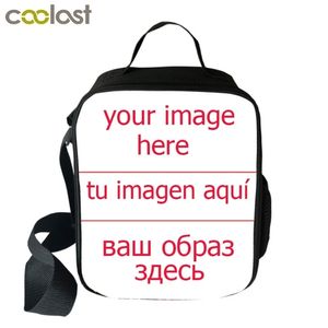 Personnalisez Votre Nom Image Boîte Garçons Filles École Isolé Alimentaire Femmes Hommes Portable Sac À Lunch Cadeau 220711