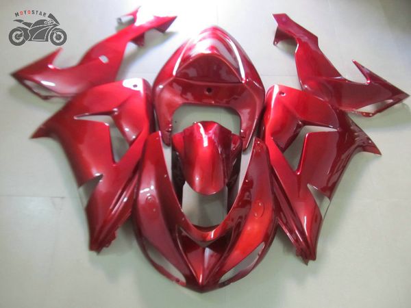 Personnalisez vos propres pièces de carénage pour KAWASAKI Ninja 2006 2007 ZX10R réparation de carrosserie carénages rouges pièces de carrosserie ZX 10R 06 07 ZX-RR ZX-10R