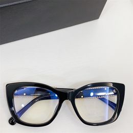 Aangepaste 1,61 1,67 lenzen op sterkte luxe anti blauw licht lezen zwart ingelijste zonnebril CH3460 vrouw designer optisch frame acetaat cat eye bril brillen