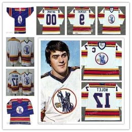 Personalizzato 1974-1976 Vintage Kansas City Scouts College Hockey 17 Simon Nolet 1 Denis Herron 4 Steve Durbano Ricamo all'ingrosso Jers 62