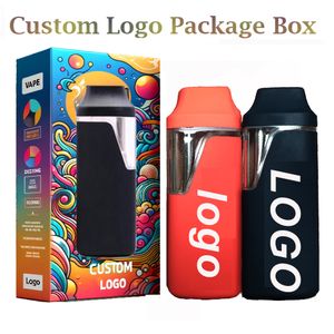 Personalizado 1 ml 2 ml desechable Vape Pen Pod Embalaje Cigarrillos electrónicos Aceite grueso Plumas vacías Batería recargable 280 mah Vaporizador Logotipo personalizado Caja holográfica Bolsa Mylar