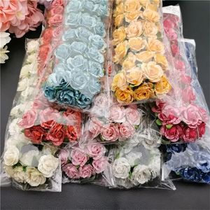 Personnalisé 3 cm petites fleurs 60 roses lumineuses camélia fleurs faites à la main faux/fleurs artificielles en tissu fleurs 220408