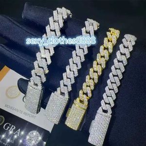 Bracelet personnalisé en acier inoxydable pour hommes, bijoux Hip Hop glacés, chaîne à maillons cubains, largeur 6mm 8mm 10mm 12mm