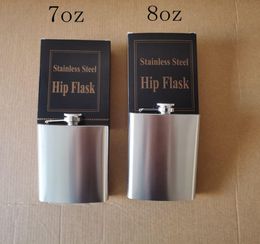 Aangepaste 7oz 8oz roestvrijstalen heup kolf Outdoor Portable Whisky Flagon Men Gift Pocket Hip Flask KC070816294769