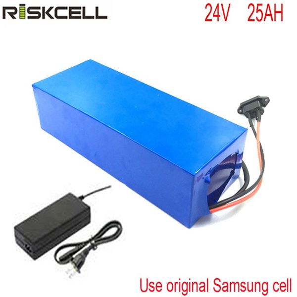 Batterie Li-ion 7S adaptée aux besoins du client, 24V, 25ah, pour skateboard électrique, avec chargeur, pour cellules Samsung
