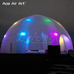 Aangepaste 8 Benen Volledige Witte Event Marquee Opblaasbare Spider Dome Tent Verzamelstation Met Verwijderbare Rits Deuren Voor 255z