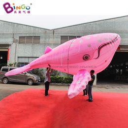 Aangepaste 8 ml (26ft) gigantische opblaasbare walvisballonnen inflatie oceaandieren modellen voor buitendecoratie reclame evenement speelgoed sport met blazer