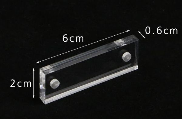Marco de bloque de acrílico personalizado, soporte de etiqueta de montaje en estante de Metal, soporte de etiqueta de precio magnético, soporte de cartel de escritorio, marco de etiqueta plana