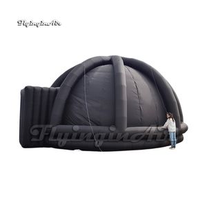 Aangepaste Reclame Opblaasbare Igloo 10m Trade Show Tent Black Air Blow Up Dome Tent voor tentoonstelling