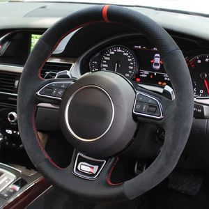 Accessoires de voiture de couverture de tresse de volant de voiture personnalisés pour Audi A1 A3 A4 2015-2016 A7 2012-2018 S7 2013-2018 RS7 2014-2015
