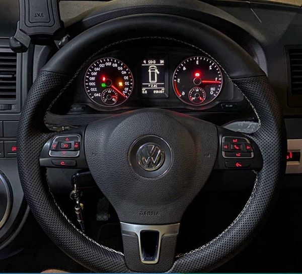 Couverture de tresse de volant de voiture personnalisée accessoires de voiture antidérapants pour Volkswagen VW Golf 4 Passat B5 1996-2015 Polo 1999-2015