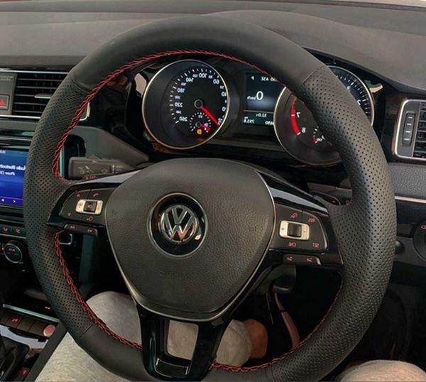 Couverture de tresse de volant de voiture personnalisée antidérapante pour Volkswagen VW Golf 7 Mk7 Touran Up New Polo Jetta Passat B8 Tiguan