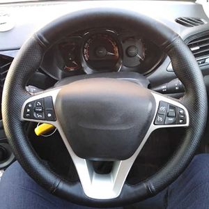 Protector personalizado para volante de coche, accesorios trenzados de cuero de vaca para Lada Vesta 2015 2016 2017 2018 2019 Xray 2015-2019