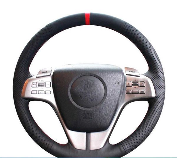 Protector personalizado para volante de coche, costura a mano, antideslizante, trenza de cuero Artificial, accesorios para coche para Mazda 6 Atenza 2009-2013