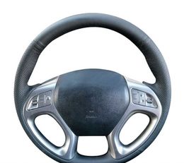 Housse de volant de voiture personnalisée en cuir Original tresse de volant accessoires de voiture pour Hyundai ix35 Tucson 2011-2015