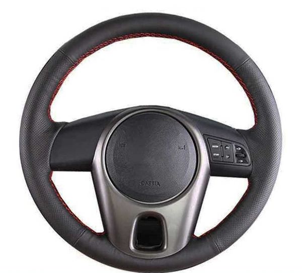 Housse de volant de voiture personnalisée, antidérapante, en cuir véritable, tresse de volant originale pour Kia Forte 2009 – 2014 Soul Kia Rio