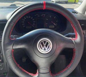Couverture de volant de voiture personnalisée accessoires de voiture en microfibre résistant à l'usure pour Volkswagen VW Golf 4 Mk4 ancienne VW Passat B5