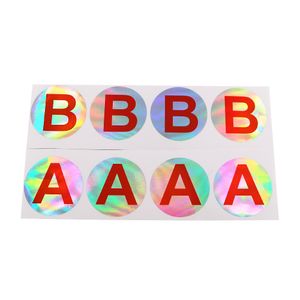 Étiquettes d'autocollants holographiques arc-en-ciel colorés personnalisés imprimés auto-scellant étiquette de Logo d'emballage cadeau de changement de couleur de cercle de 2 pouces