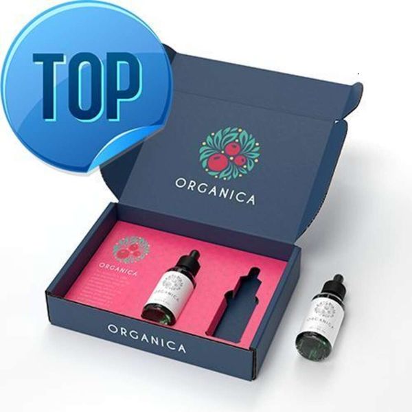 Cosméticos personalizados, aceite esencial, PERFUME, cuidado de la piel, flauta reciclada, paquete corrugado, caja de envío de papel con inserto