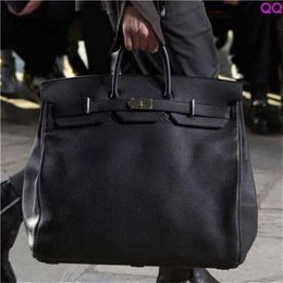 Sac en peau de vache personnalisé Hac 50cm Style Handswen fait main de qualité supérieure sac à main Hac en cuir véritable fait main Handswen haute taille voyage grand Togo LeJLUM