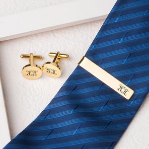 Gemelos personalizados para hombre, nombre, Clip de corbata para hombre, letra grabada personalizada, botón de camisa de acero inoxidable, regalo de padrino de boda