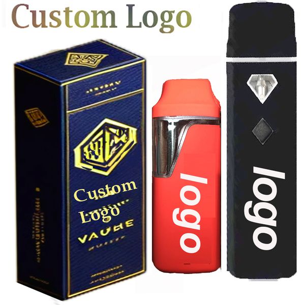 Paquete de cigarrillo electrónico personalizado 1 ml 2 ml Vape Pen Pod Desechable Aceite grueso Bolígrafos vacíos Batería recargable 280 mah Vaporizador Logotipo personalizado Caja de lámina dorada Bolsas Mylar